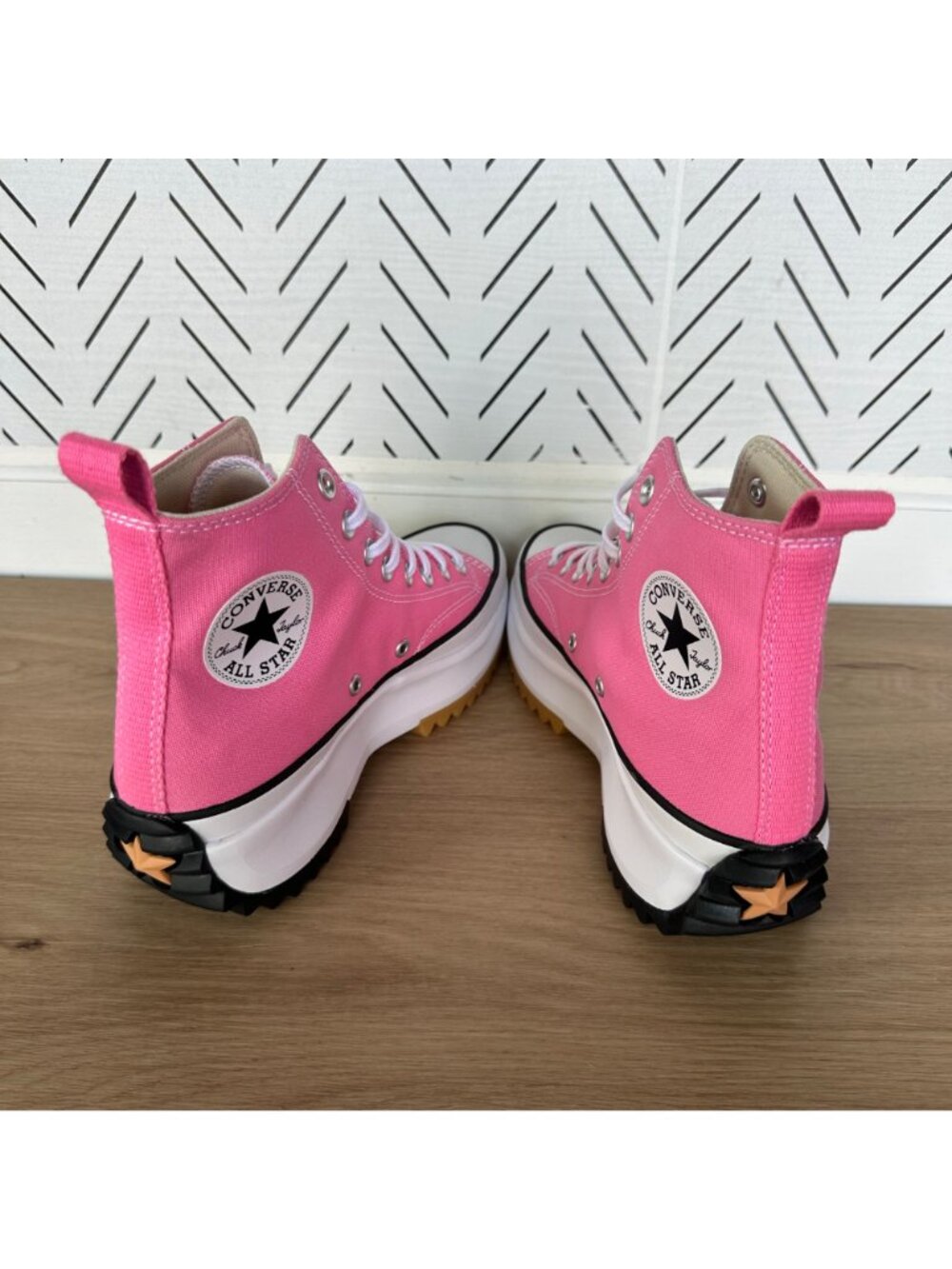⭐Converse Run Star Hike Hi Converse 9.5 Mens Shoes Platform Pink Sneaker A08735C - Picture 4 of 10